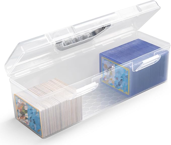 SUNEZLGO Storage Box For Toploader, Trading Card Storage Box Plastic, Playing by SUNEZLGO