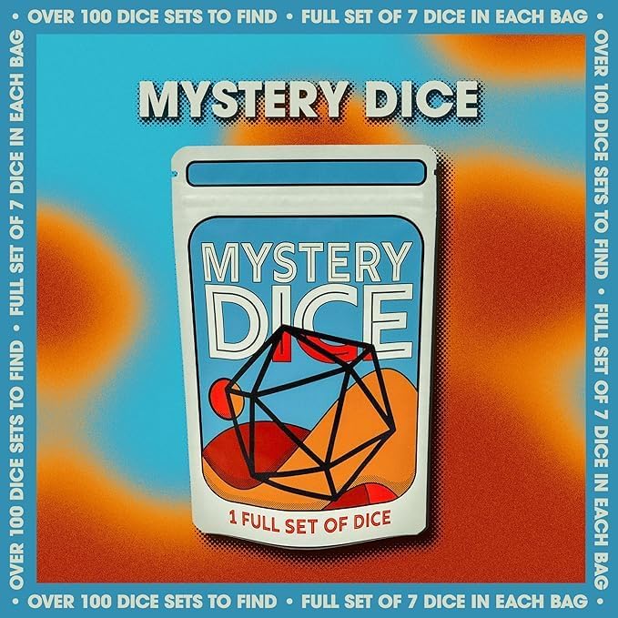1985 Games Mystery Dice, DND Dice Set of 7 Polyhedral Dice, Wide Range of - Image 7