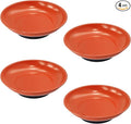 4 Pack 6 Inch Magnetic Bowls, Round Magnetic Parts Tray Bowl, Stainless Steel Magnetic Parts Tray Set for Bolts, Pins, Screws, Nuts, Small Parts Tools Organization for Workshop Orange