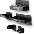 EMENTOL 4PCS Magnetic Tool Shelf Set, Tray, Paper Towel Holder, for Tool Organizer, Magnets Any Metal Surface, Black
