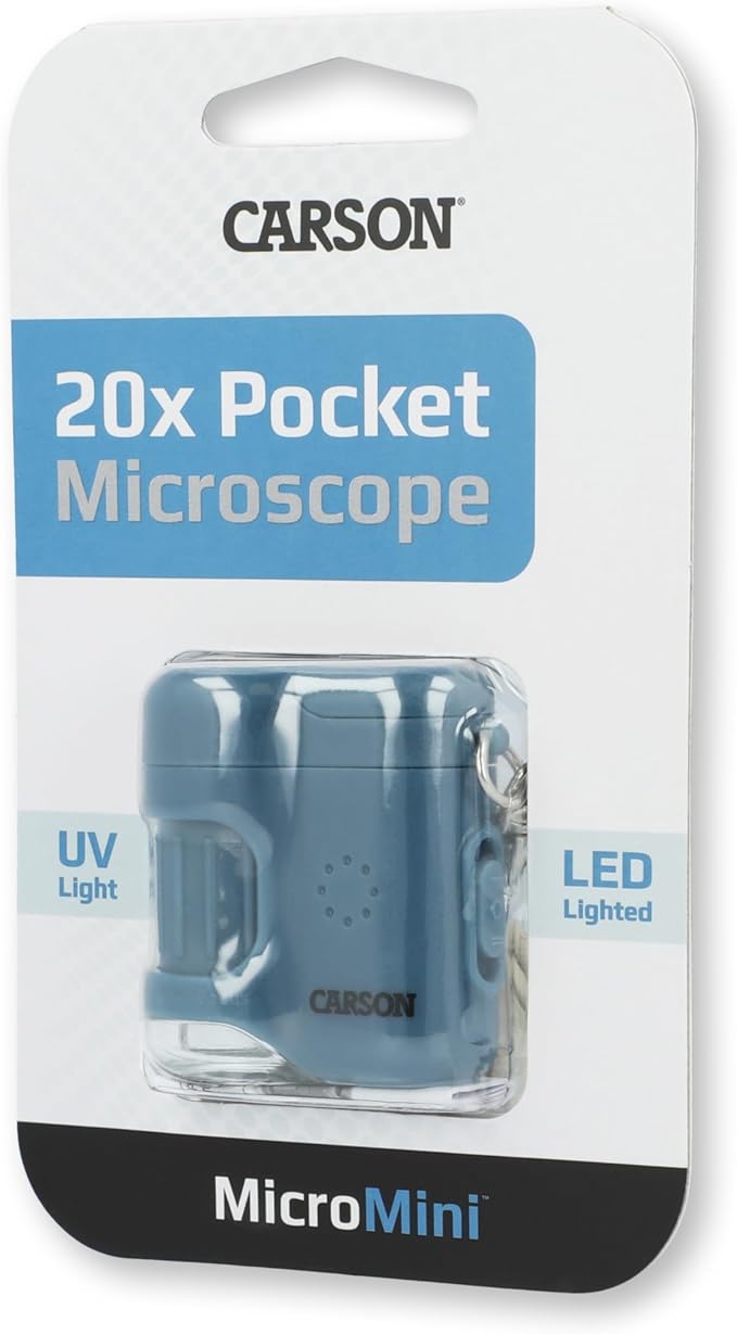 MicroMini Blue, Pocket Microscope Keychain | Built-In Flashlight - Image 7