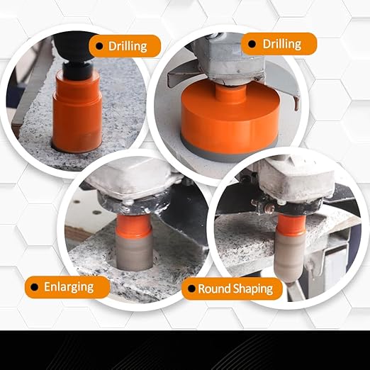 Diamond Core Drill Bits Set,BGTEC 7pcs Tile Hole Saw Kit 20/35/40/50/65mm with 20mm Finger Bits for Porcelain Tile,Ceramic Granite Marble Stone Masonry Brick