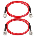 BNC Cable - 3FT 2PCS RG58 50 ohm BNC Male to Male Coax Cables Low Loss BNC Extension Coaxial Cable for Antennas, RF Radios, Modems, Oscilloscopes, Spectrum, etc (Red)