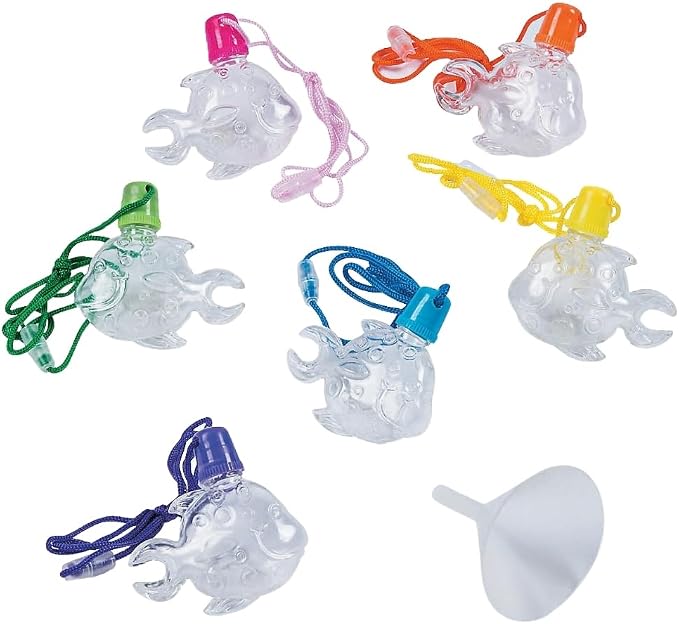 Fun Express Tropical Fish Sand Art Bottle Necklaces, Bulk Set of 12 - Image 3