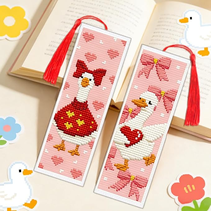ACRNIGHEET 6PCS Cross Stitch Bookmark Kit - Image 6
