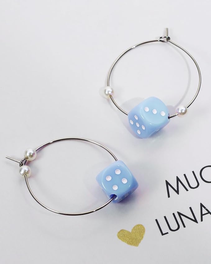 Tupalizy 10mm Acrylic Dice Beads Small 6 Sided Dice Charms - Image 6