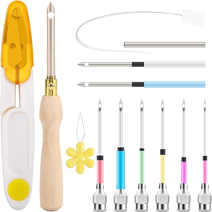 AUGSUN 13 Pcs Punch Needle Kit Embroidery Tool Set by AUGSUN