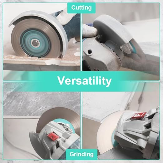 5 Inch/125MM Diamond Cutting Disc - Tile Saw Blade Cutting Wheel Double-Sided Diamond Discs for Cutting Grinding Porcelain Ceramic Tile Marble Granite,5/8"-11 Thread