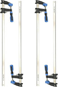 Bar Clamps for Woodworking 36 Inch,4 Pack Wood Clamps Adjustable and Release Quickly,Woodworking Clamps Throat Depth 2.5 Inch,Serrated Steel Rail,Bar Clamps Force 600 Lbs