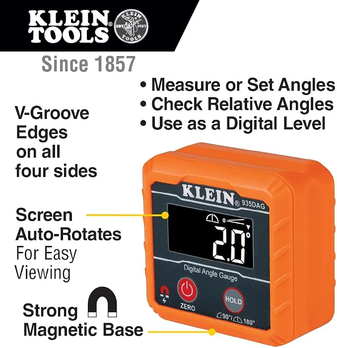 Klein Tools 80035 Level, Digital Electronic Level and Angle Gauge Tool Kit - Image 2