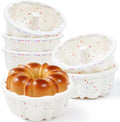 4 Inch Silicone Mini Fluted Tube Cake Pans by AOTASO