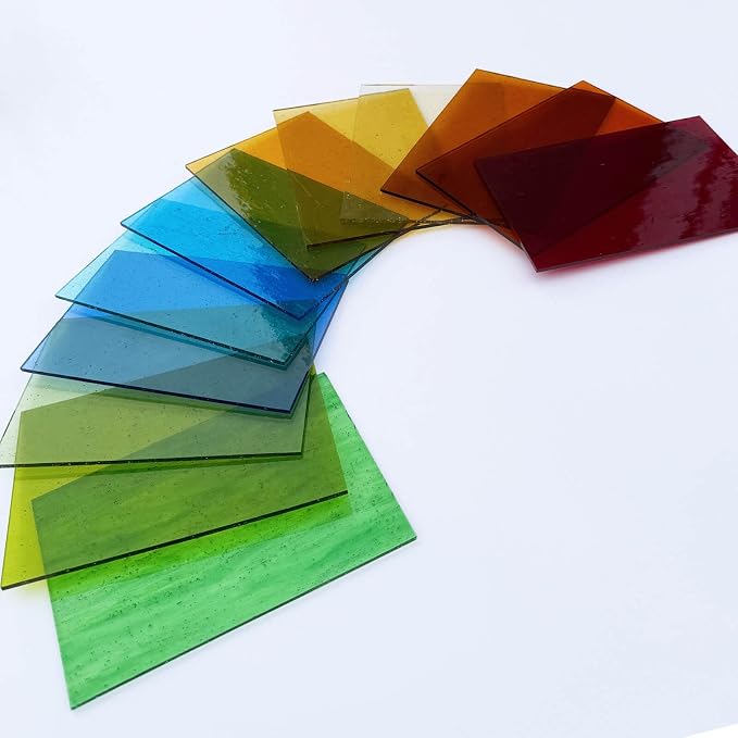 LITMIND 12 Sheets Smooth Transparent Stained Glass Sheets – Warm & Bright Color - Image 7