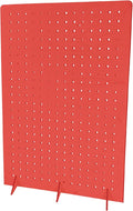 Torched Pegboard Display Stand for Jewelry, Craft Shows, Selling, Vendor Events, Tools, Peg Board Accessories Rack Organizer, XXL 15.75" L x 4.3" W x 23.75" H, RED