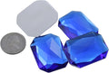 40x30mm Blue Sapphire A09 Large Flat Back Octagon Acrylic Rhinestones Cosplay by Allstarco
