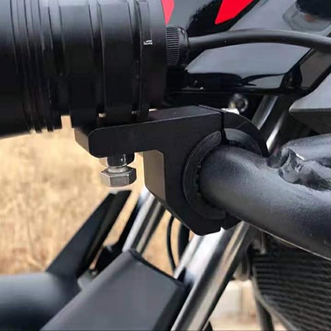 Motorcycle Bull Bar Mounting Bracket 2PCS Horizontal Light Mount Clamp Kit for 0.59" /0.75" /0.87"/0.98"/1.1"/1.25"Tubes fit for LED Driving Lights, Spotlights Fits Truck, ATV, & Motorcycle Crash Bars