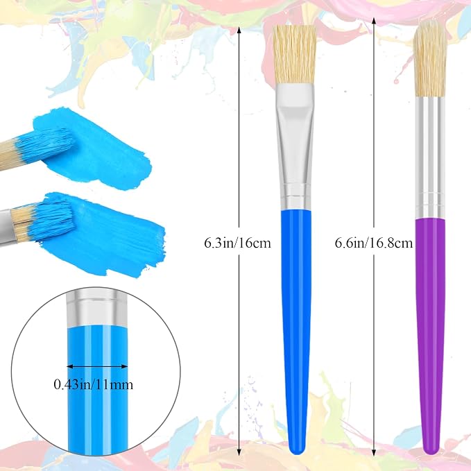 20 Pcs Kids Paint Brushes - Image 2