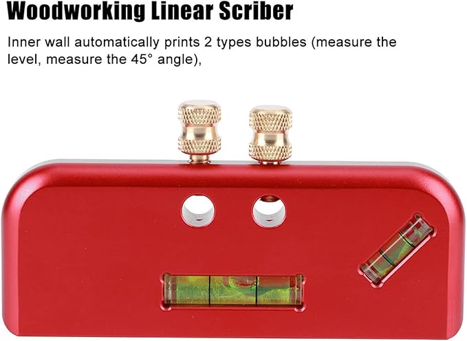 Wood Scribing Mortise Gauge, Double Head Aluminium Alloy Carpenter Tool, Adjustable Marking Gauge Woodworking Scribe for Carpenter