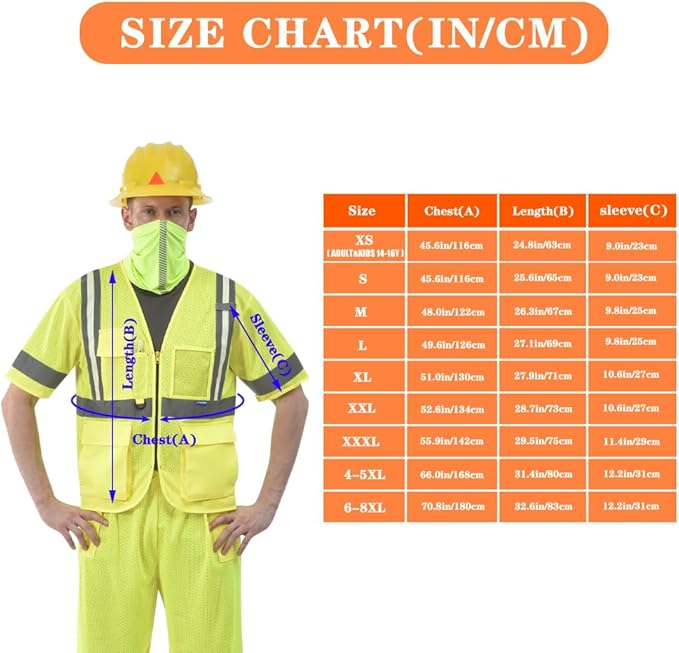 A-SAFETY Glow High vis safety Vest Class 3