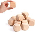 Blank Wooden Dice 2 inch 10PCS Unfinished Square Blocks 50mm Small Wood Cubes by Ourtroness
