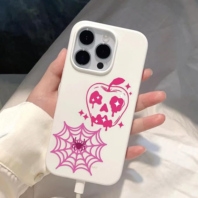 50 Pcs Clear PET Pink Halloween Stickers Decals - Image 4