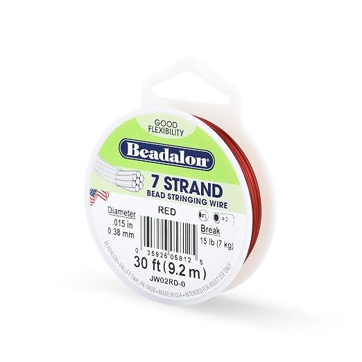 Beadalon 7 Strand Stainless Steel Bead Stringing Wire, 0.015 in / 0.38 mm by Beadalon