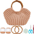 ACRNIGHEET Crochet Bag Kit for Adults Khaki Handbag Kit for Beginners Tote Bag by ACRNIGHEET