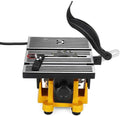 Electric Table Saw Cutter, Small Cutting Machine with Scaled Plate, Portable Woodworking Table Saw for DIY Handmade Wooden Model Crafts, Plastic, Wood, Glass, Stone