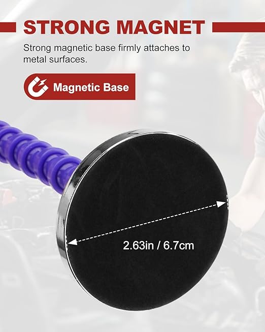 Inspection Mirrors Welding Mechanic Mirror with Magnetic Base Adjustable Arm Machine Tool for Technicians Auto Mechanics for Use in Confined Spaces
