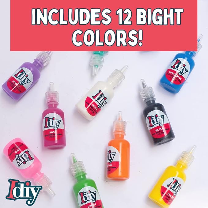 Multicolored Fabric Paint Set - Image 5