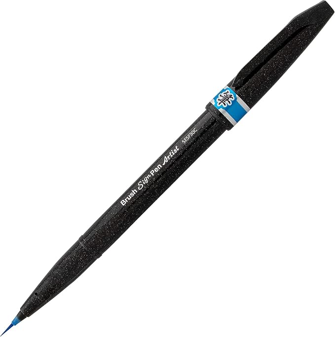 Pentel Arts Sign Pen Micro Brush Tip, 12-PK Plastic Box - Image 3