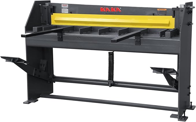 KAKA INDUSTRIAL Stomp Sheet Metal Shearing Machine, 51 inch 16 Gauge Mild Steel Steel-Welded Industrial Stomp Shear Spring Clamp and Back Gauge Q01-5216B