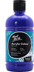 Mont Marte Signature Ultramarine Blue Acrylic Paint, Semi-Matte Finish by MontMarte
