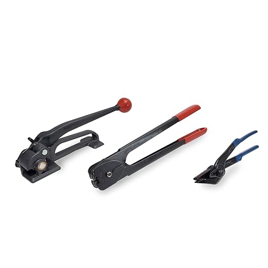 IDL Packaging - S-290, H-230, C-3125 Standard Strapping Tool Set for 5/8" Steel Strapping, 1400 lbs Break Strength – Tensioner, Sealer, Cutter for Metal Banding