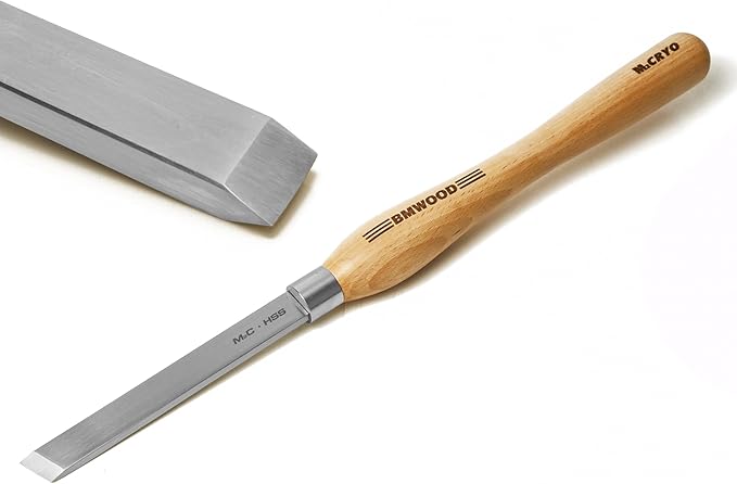 Cryo M2 HSS 25mm Skew Chisel with Handle Length 15",Woodlathe Chisels, Woodlathe Tools.