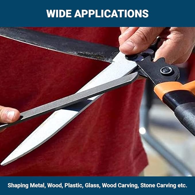Benchmark Abrasives 8" Single Cut Farmer’s Own File, American Pattern Second Cut Rectangular Hand File Without Handle for Filing Agriculture or Garden tools, Axe (8")