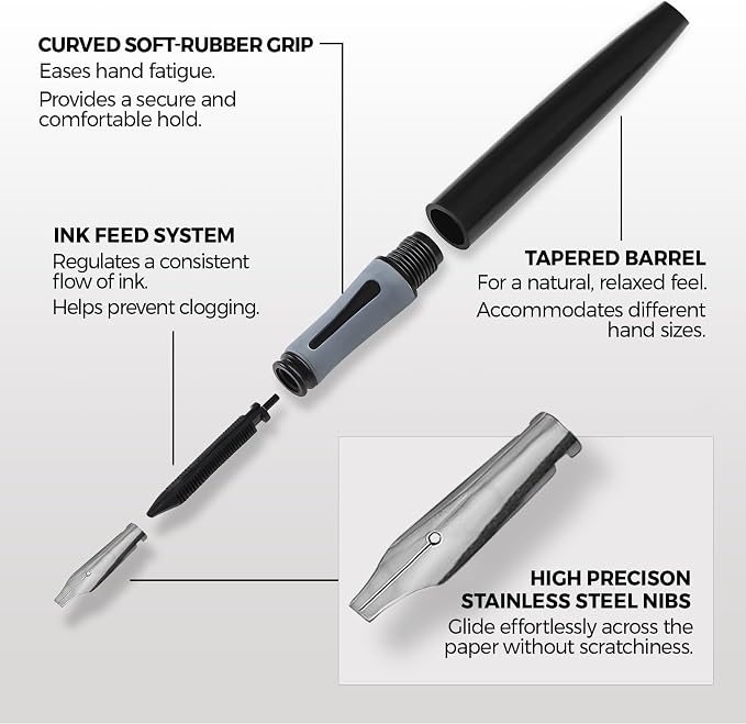 Zieler Ultimate Calligraphy Pen Gift Set, in a Tin Gift Box - Image 3