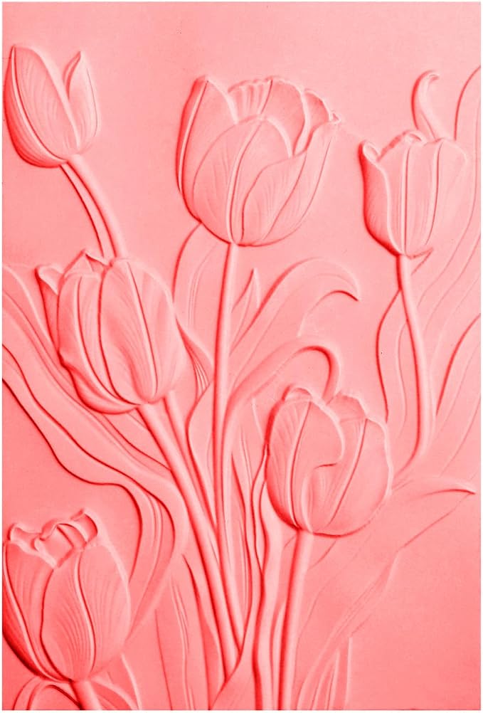 Tulip 3D Embossing Folder for Card Making DIY Scrapbooking Blossom Tulip Flower by CYFUNDESIGN