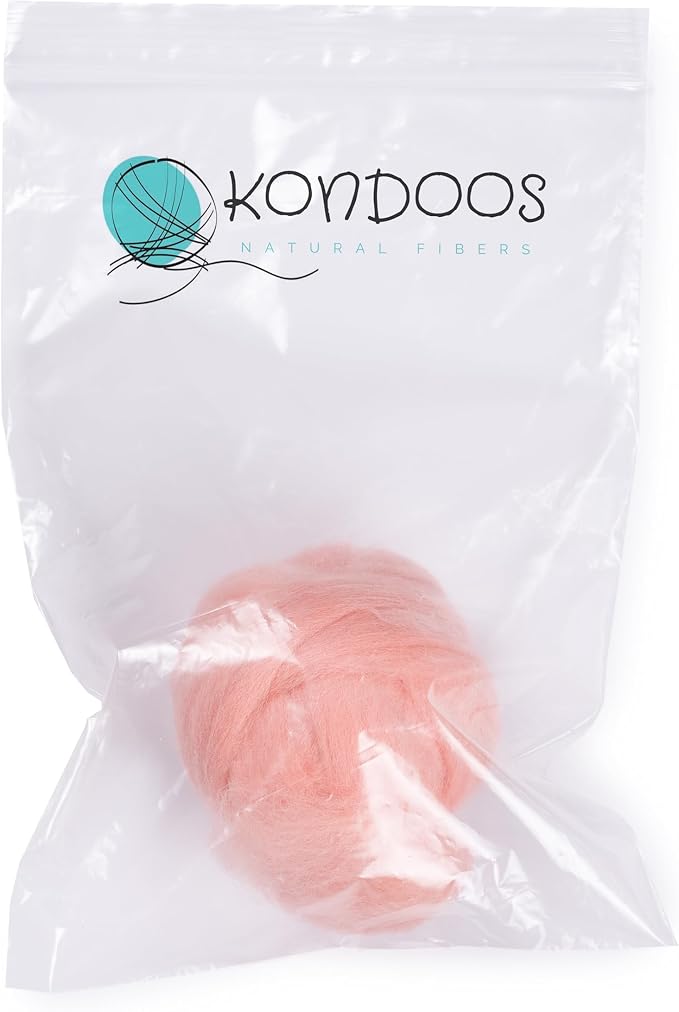 Kondoos Natural Wool roving, 2 OZ. Best Wool - Image 4