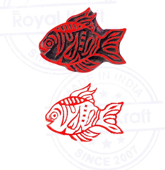 Royal Kraft Wooden Stamps DIY Fabric, Henna Printing Blocks THDtag043 - Image 4