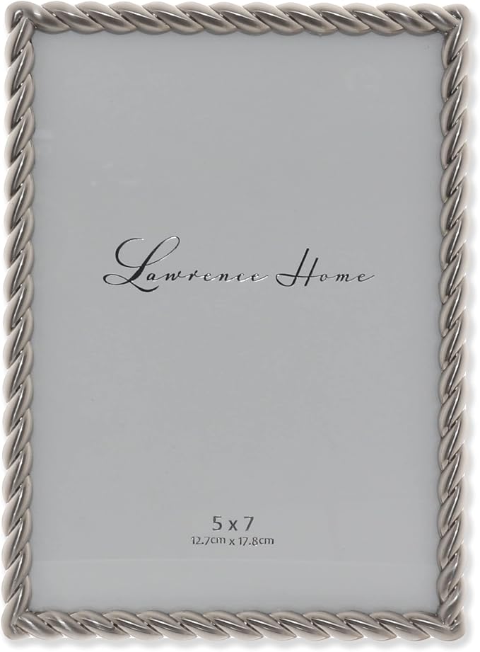 Lawrence Frames Metal Frame, Rope Design, Brushed Nickel by LawrenceFrames