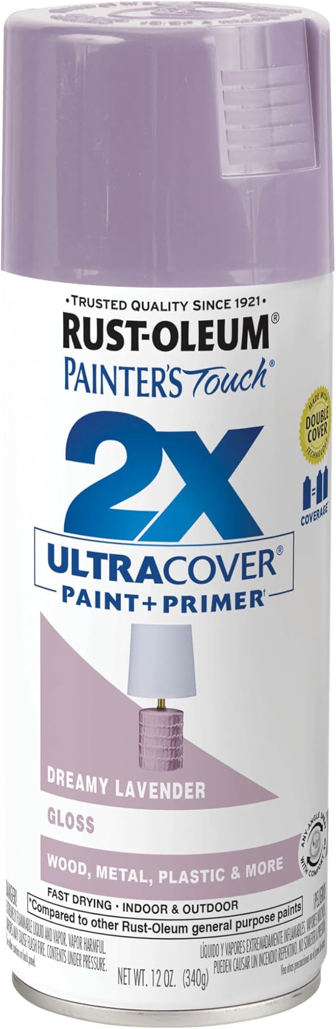 Rust-Oleum Painter's Touch 2X Spray Paint, Gloss Dreamy Lavendar | Indoor and by Rust-Oleum