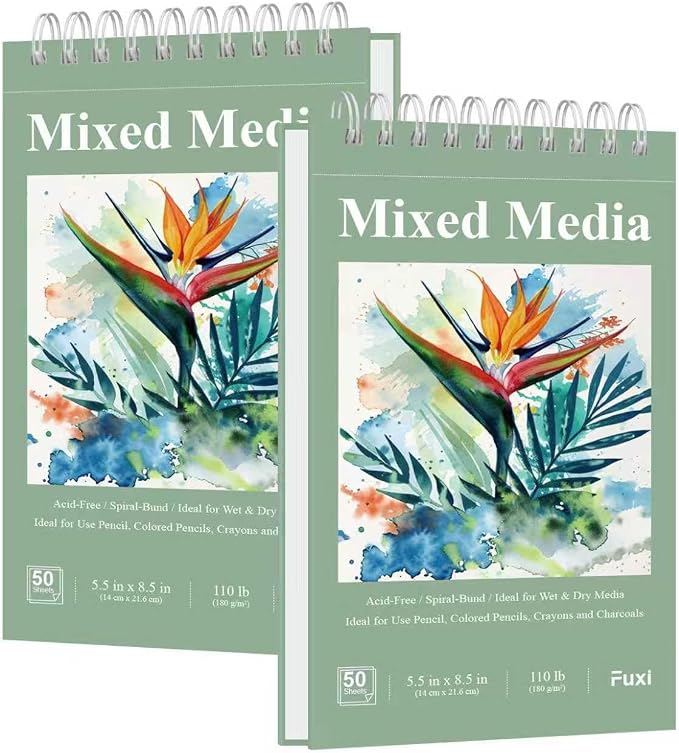 Fuxi Small Mixed Media Sketchbook, 50 Sheets Per Pad. by SketchBook