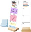 Monitor Memo Board with Removable Wooden Base Acrylic Portable Sticky Note by HTBIG
