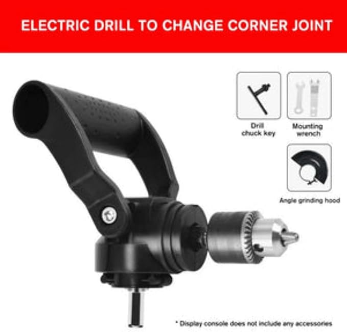 Right Angle Drill Attachment, 90 Degree Drill Chuck, Durable Right Angle Adapter for Tight Spaces