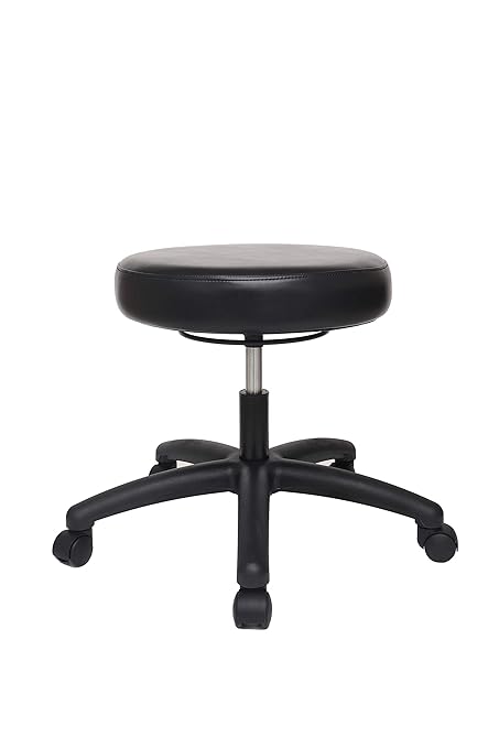 Chair Master Table Height Adjustable Round Stool for Labs, Exam Rooms, Doctor and Dentist Offices. Easy to Clean! (Desk Height, Black, 1)
