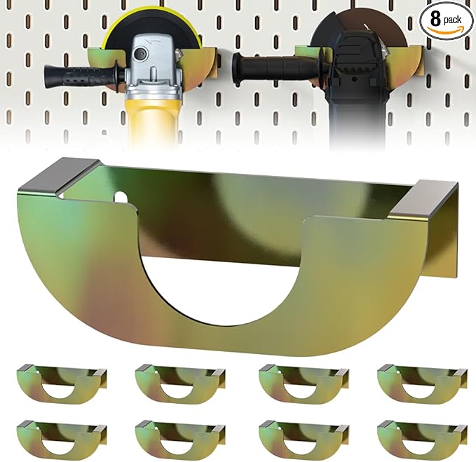 Angle Grinder Hanger Wall Mount, 8 Pcs Grinder Holder, Heavy Duty Stand, Storage Rack Tool Bracket For Buffer Polisher/Hand Sander/Cutters/Impact Wrench
