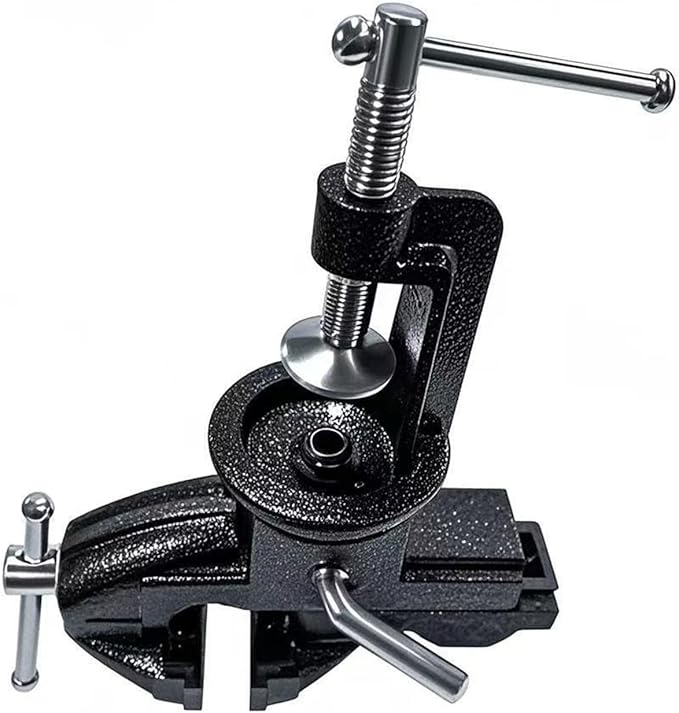 Home Vise Universal Rotate 360° Work Clamp-On Vise Table Small Bench Vice for Jewelers Hobby Clamps Craft Repair Tool Portable Work Bench Vise (mini) (Black, 2 INCH)