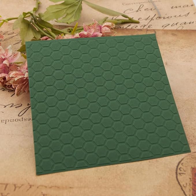 Honeycomb Beehive Background Pattern Plastic Embossing Folder, 3D Textured - Image 6