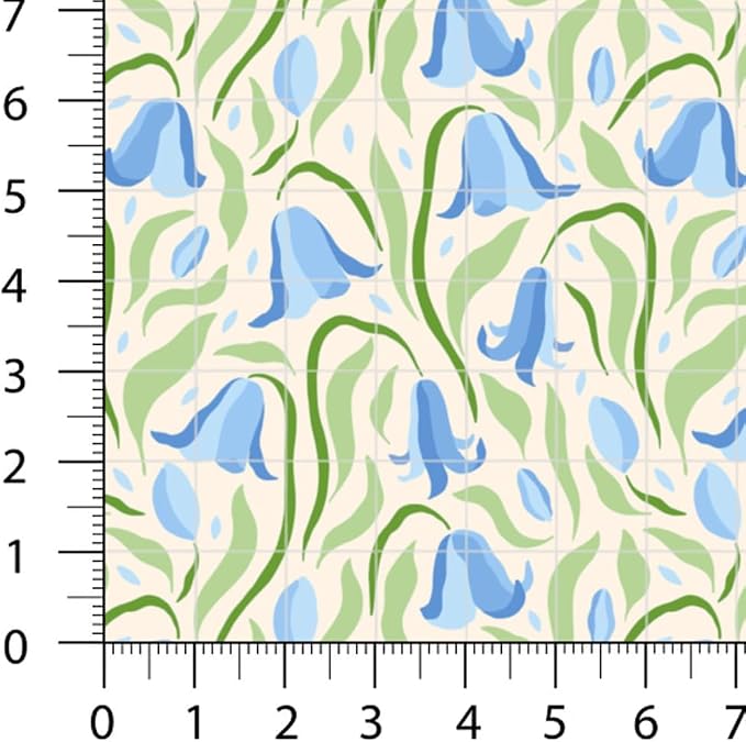 Patchwork Fabric Panel 100x155 cm, 100% Cotton Satin, 6 Coordinated Floral & - Image 4