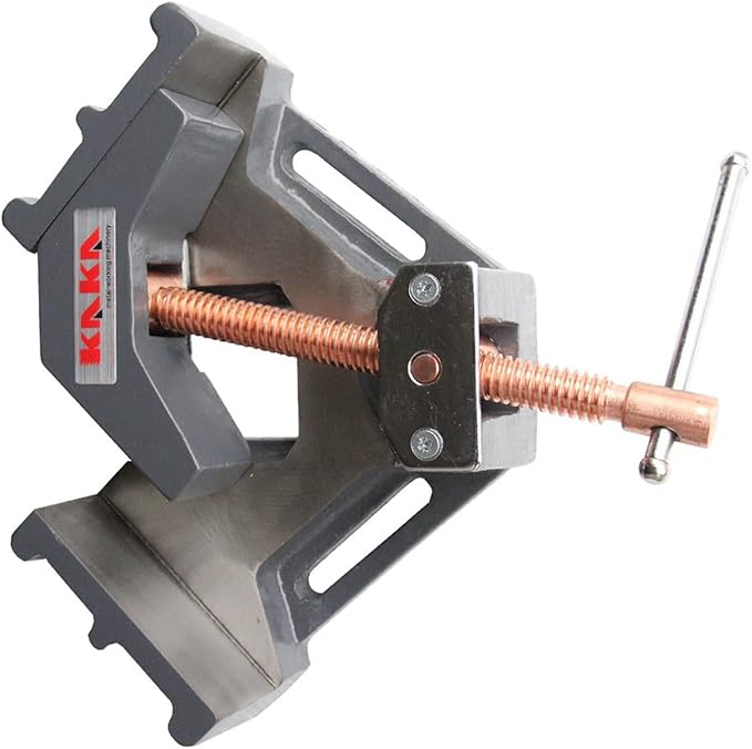KAKA INDUSTRIAL AC-60 Angle Clamp Vice, Lightweight, Easy Operation, Solid Construction 90-Degree Welding Clamp for Woodworking, Photo Framing, and Welding